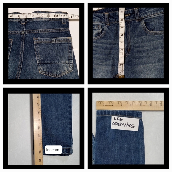 Art Class Casual Jean Slim Skinny Low Rise Mid Wash Distres Patch Whisker School - Picture 10 of 10